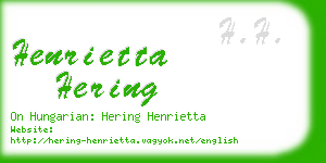 henrietta hering business card